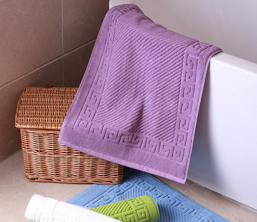 High Quality 100% Cotton Hotel Footprint Bath Towel Mat