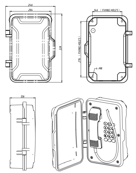 Explosion Proof Broadcasting Telephone for Industry, Weatherproof & Explosion Proof Telephone