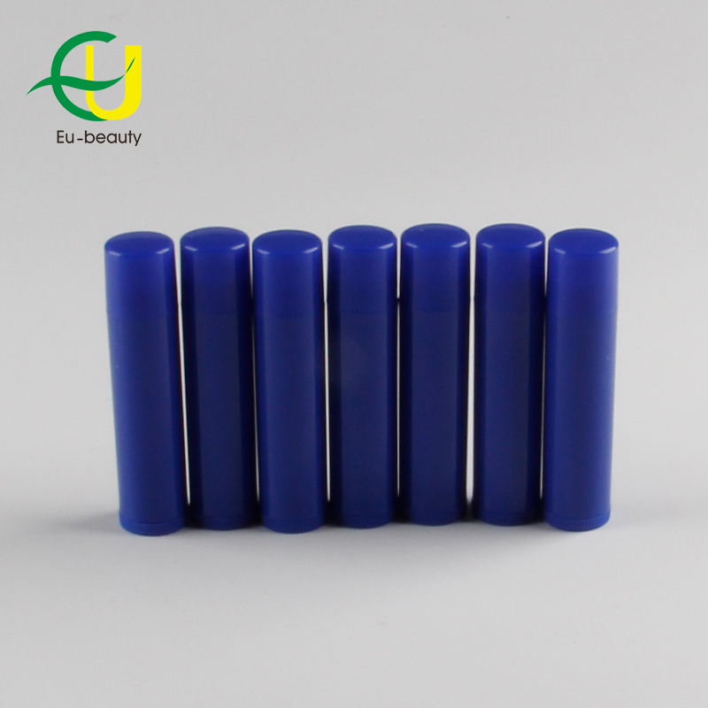 Dark Blue Plastic Cosmetic Lip Stick Tube