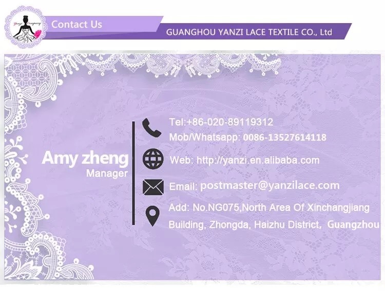 Customer Designs Textile Embroidery Lace Fabric Garment Lace for Bridal Dress