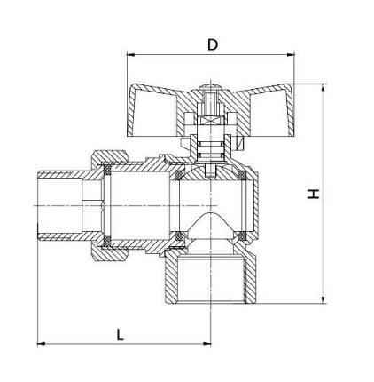 Angle Brass Ball Valve