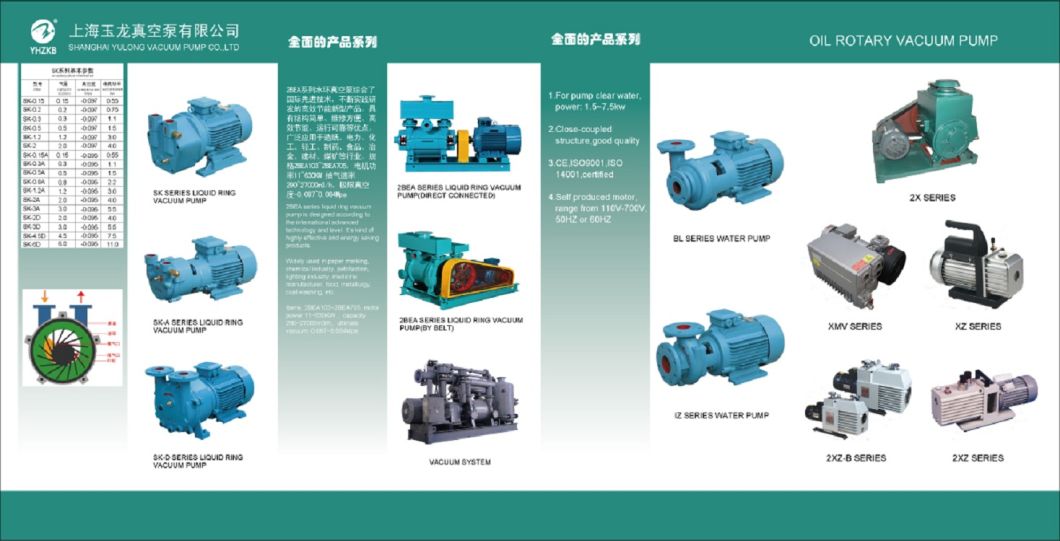 Double Stage Water Ring Vacuum Pump for Medical Packaging