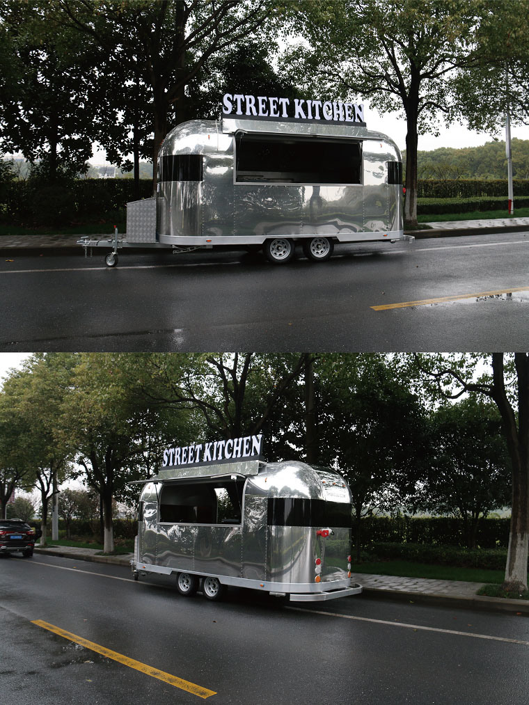 Street Trailer Kitchen Food Van for Restaurant Service