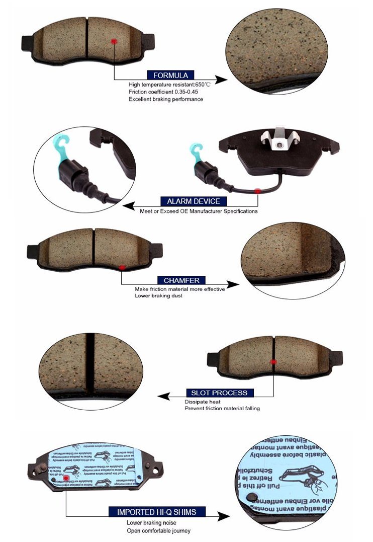 OEM 34111155998 for D493-7373 BMW Brake Pad