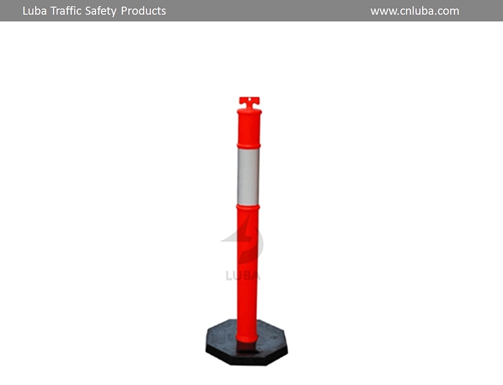 Flexible Road Warning Post with Plastic Base