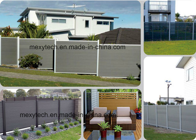 Outdoor Wood Plastic Composite Outdoor WPC Garden Fencing with Aluminum Post