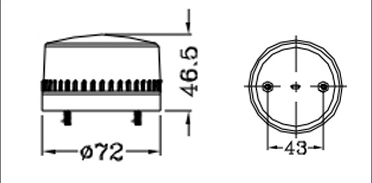 Low Voltage LED Rotary Flashing Alarm Light