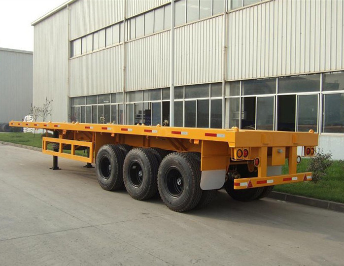 3axles 40FT 20feet Flatbed Bed Container Trailer for Sale