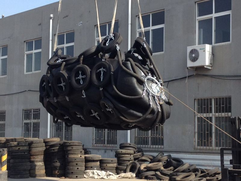 Pneumatic Rubber Fender with Tires and Chains with Good Price