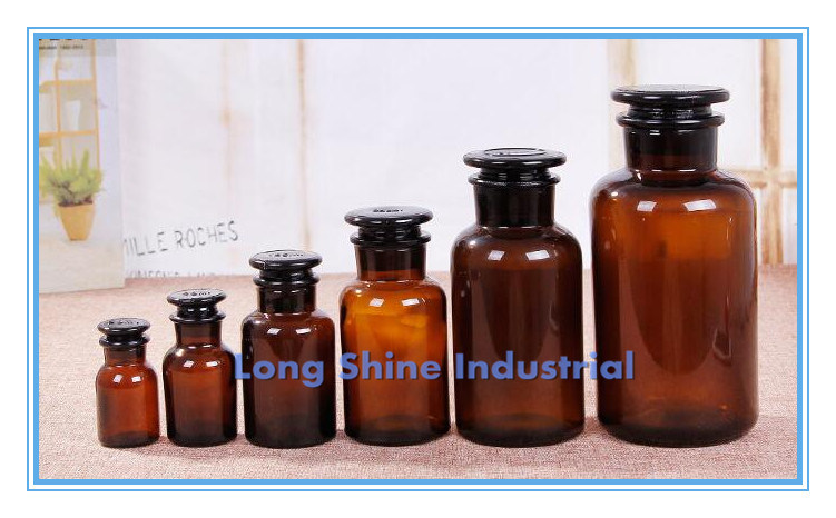 125ml Reagent Bottles Ground Glass Stopper Amber Laboratory Bottle