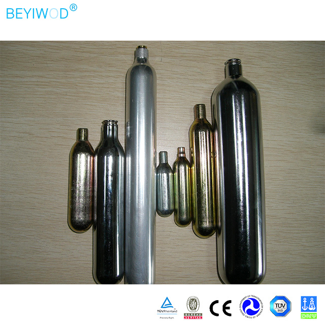 Food Grade 12g/16g/17g/25g/28g/33G/38g Mini CO2 Cartridges Soda Cylinder