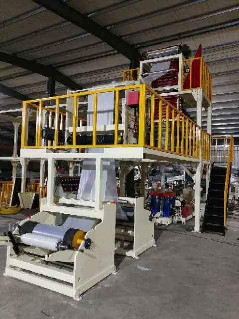 Three Layers ABA Co-Extrusion Rotary Head Plastic Film Blowing Machine