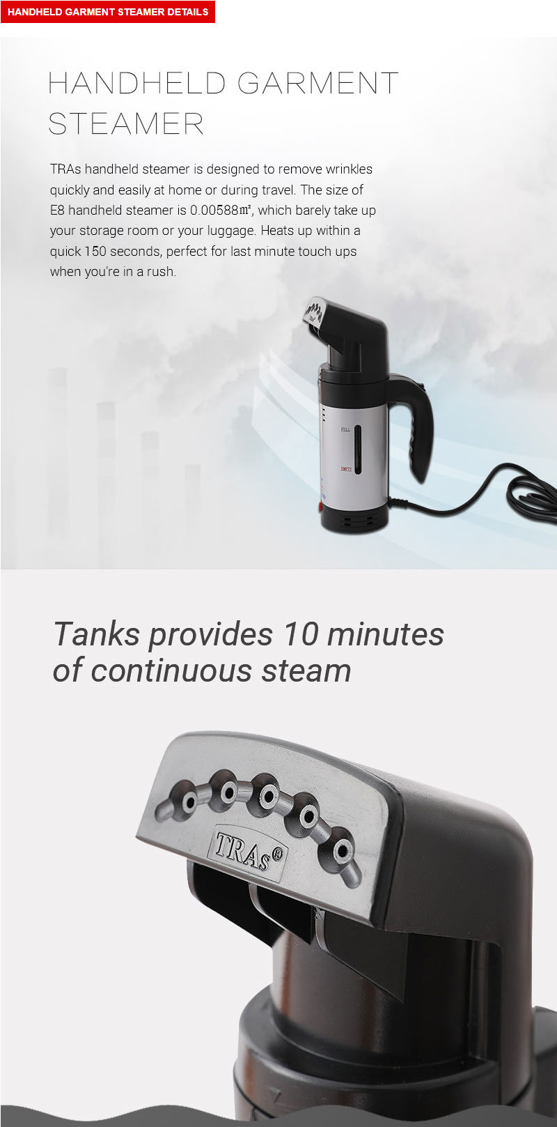 Mini Handy Steam Iron Clothes Steamer Handheld Garment Steamer