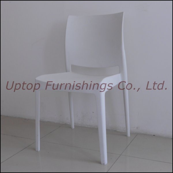 White Stacking Plastic Cafe Resin Chair for Wholesale (SP-UC043)