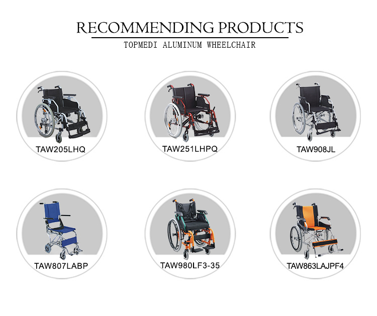 Lightweight Aluminum Portable Foldable Wheelchair Taw818L