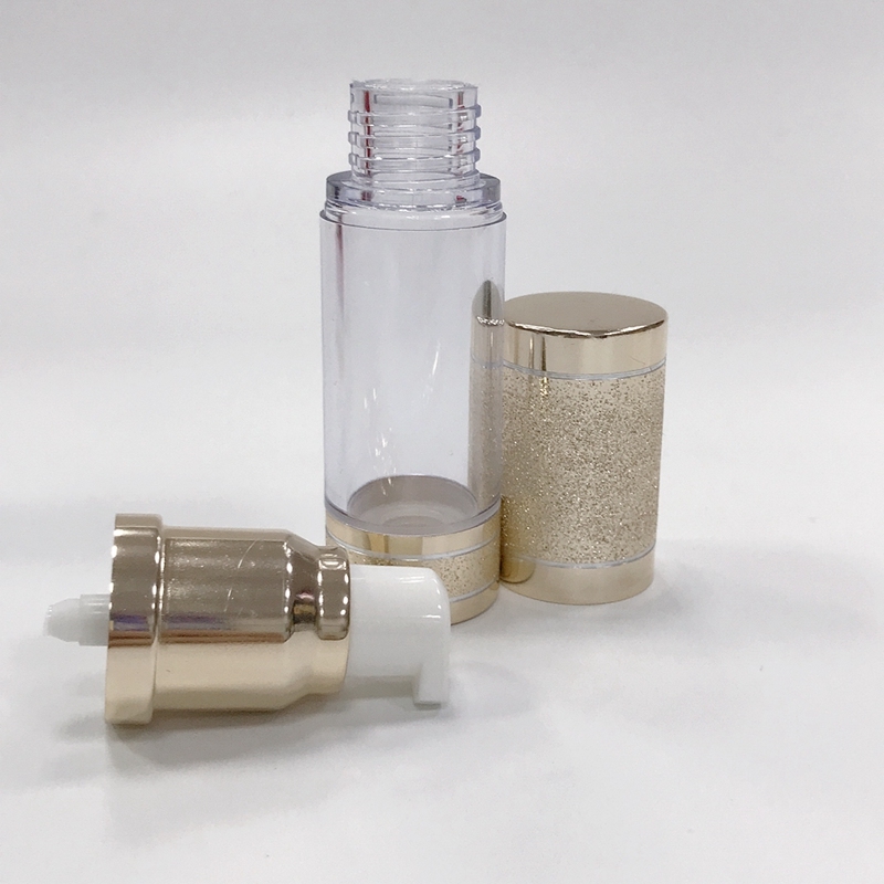 Wholesale Transparent Silver as Airless Bottle Cosmetic Airless Pump Bottle