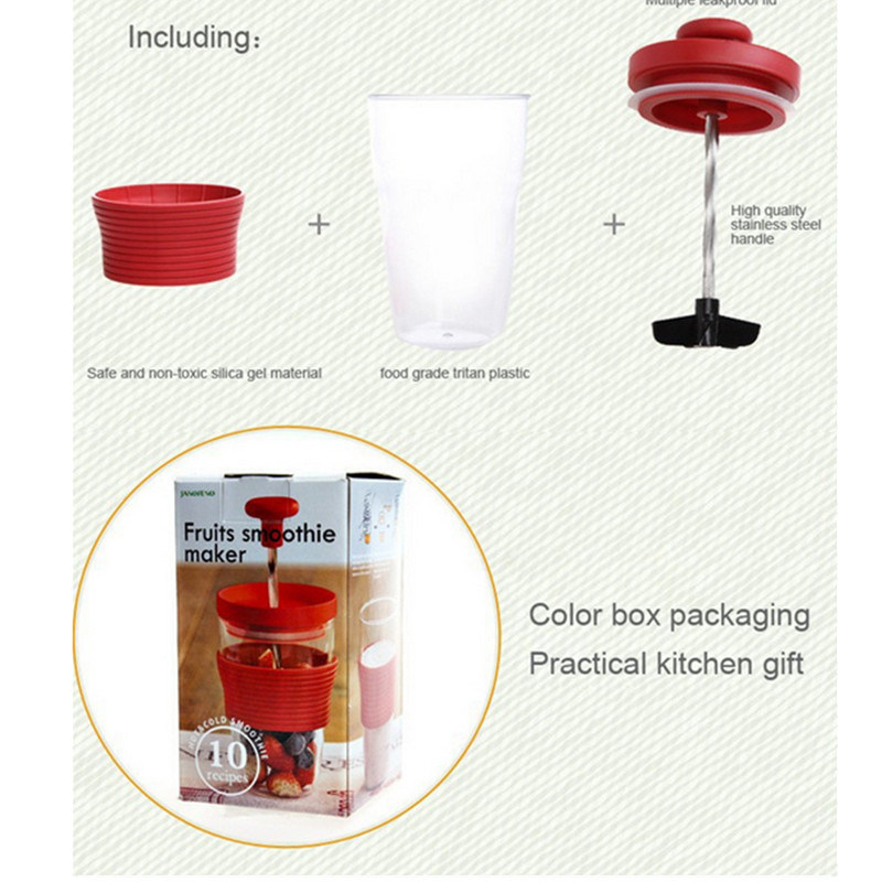 Fruit Stirring Cup Manually Juice Cup Milk Shake Manual Mixing Cup