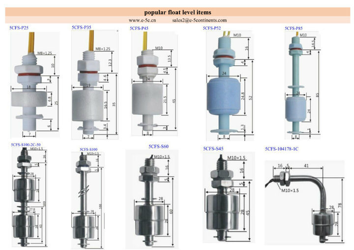 5CFS-YZ-4 Side-Mounted Electrical Water Level Control Magnetic Float Switch