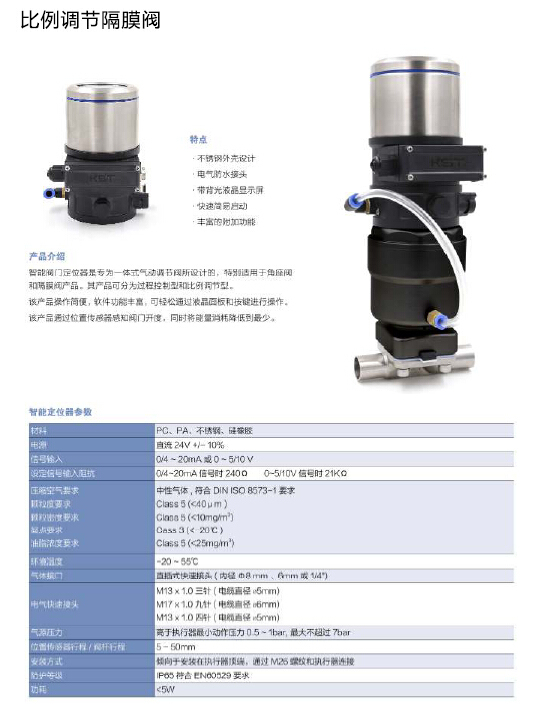 New! Intelligence Positioning âˆ Control Stainless Steel Sanitary Diaphragm Valve