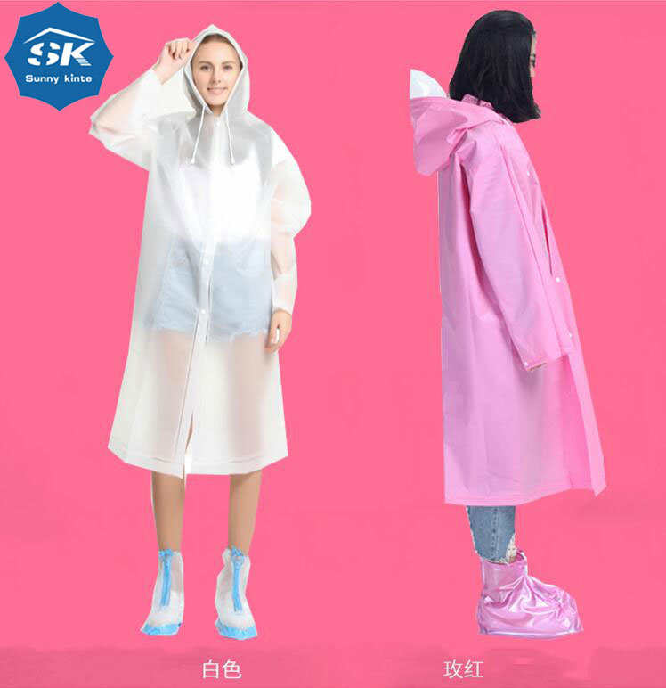 Whole Sale Cheaper Custom Adult Size Semi Transparent PVC Raincoat