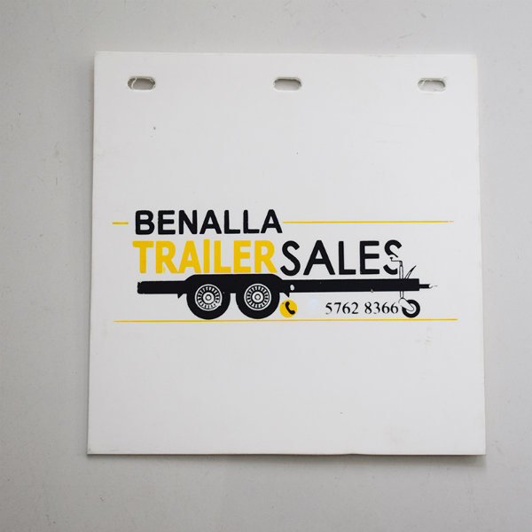 Custom White and Black Rubber Mud Flap with Your Logo