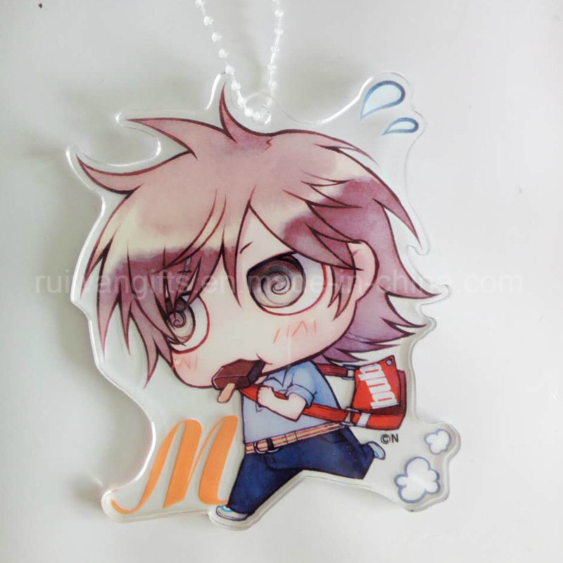 Custom Animation Transparent Acrylic Keychain for Souvenirs