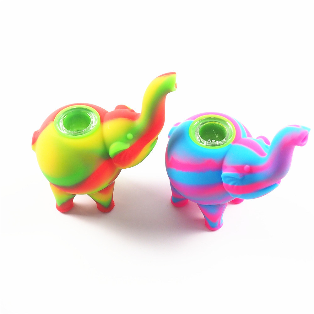 Elephant Shape New Beaker Design Unbreakable Silicone Smoking Water Pipe