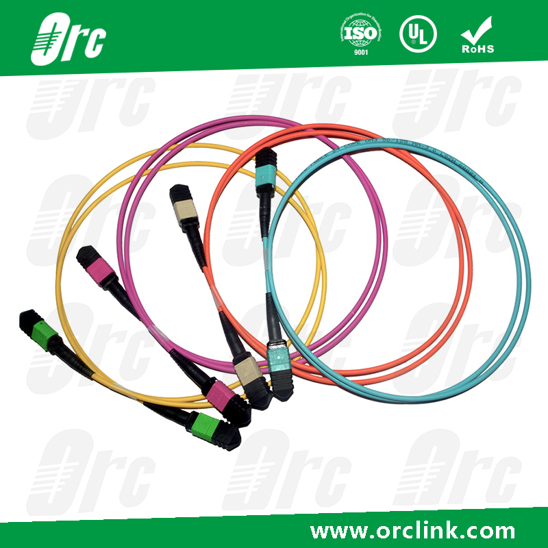 8f/12f/24f MTP/MPO Patchcord Jumper Optical Fiber Connector Sm/Om3/Om4 PVC/LSZH/Ofnp