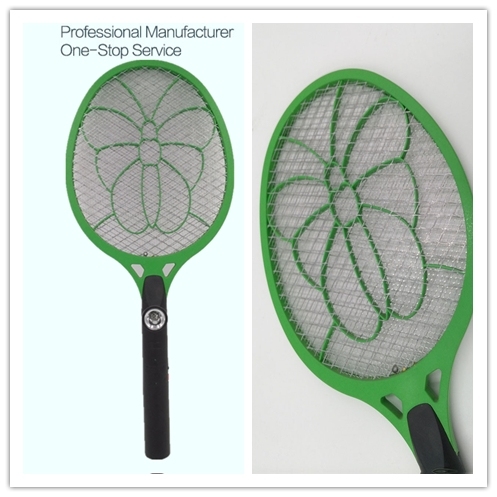 Hot Seller Big Net Electric Insect & Fly Control Swatter, Pest Mosquito Zapper Racket with LED