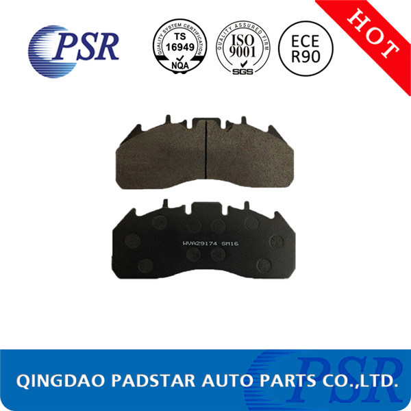 Wva29174 Wholesaler Cast Iron Back Plate Truck Brake Pads for Renault for Mercedes-Benz