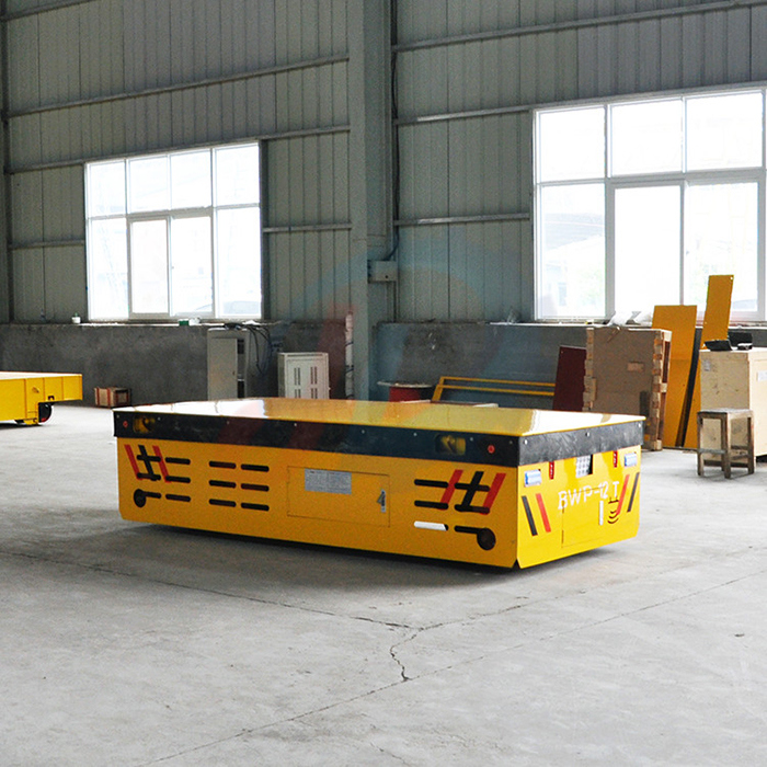 40t Ladle Transfer Towed Cable Powered Trackless Transfer Cart Material Trolley