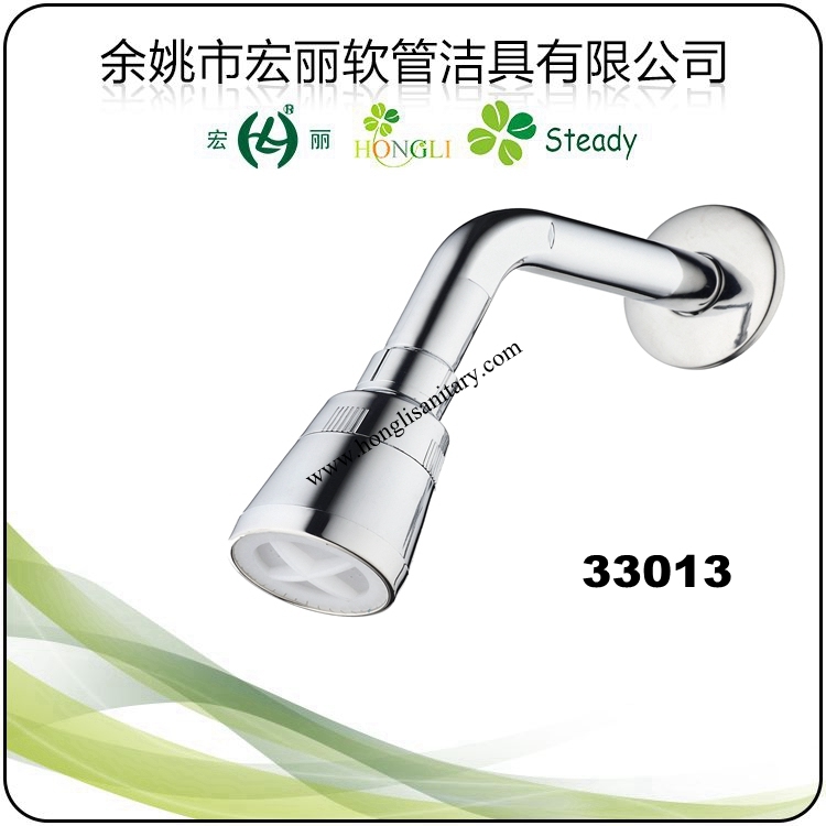 33012 Chrome Plated Shower Head with Stainless Steel Arm