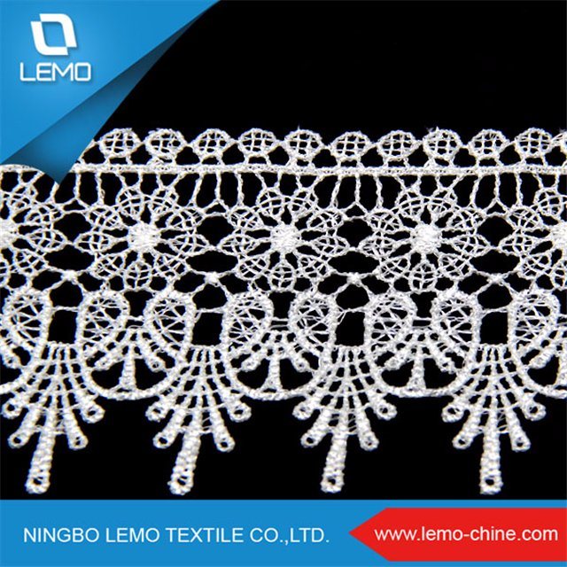 Free Sample Available Chemical Embroidery Polyester Lace Trimming