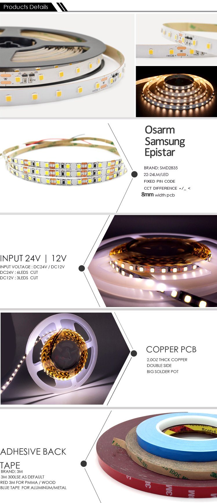 SMD2835 60d Flexible LED Light Strip