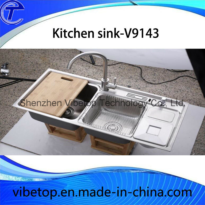Direct Factory Stainless Steel Kitchen Sink Export Style