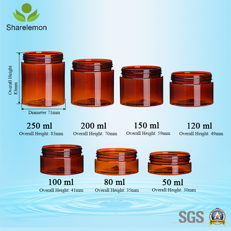 100ml Plastic Jar, Plastic Container with Screw Cap for Hair Conditioner