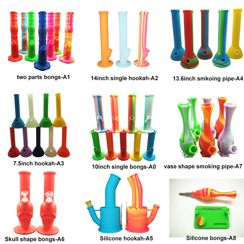 Wholesale High Quality Smoking Accessories Silicone Pipes Glass Water Smoking Pipe Hand Pipes