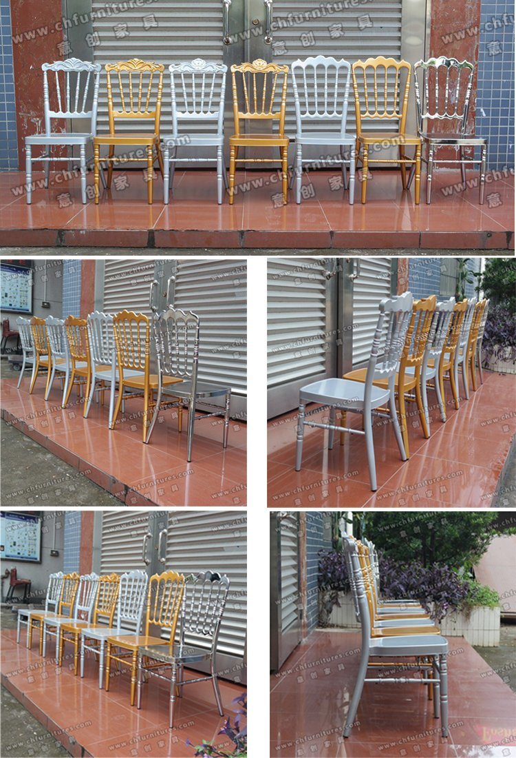 New Style Manufacturer Stackable Silver Chrome Wedding Phoenix Napoleon Chiavari Chair for Banquet and Hotel (YC-A09C)