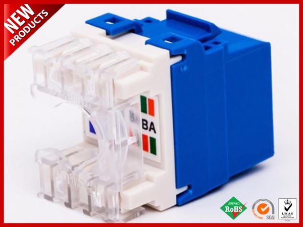 Press-fit CAT6 RJ45 Network Keystone Jack