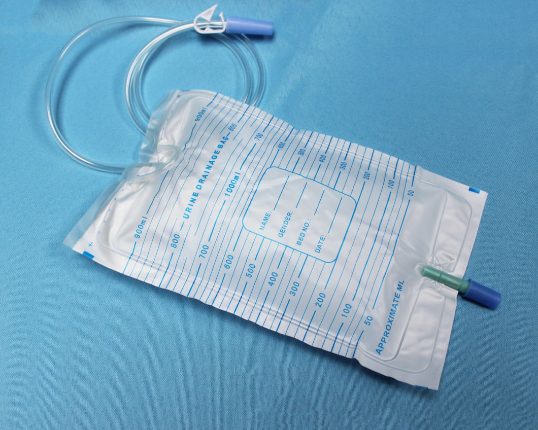 Cheapest Disposable Arc Shape Drainage Bag, Infant/Baby Urine Collection Bag in PE Pouch (MSLUB001)