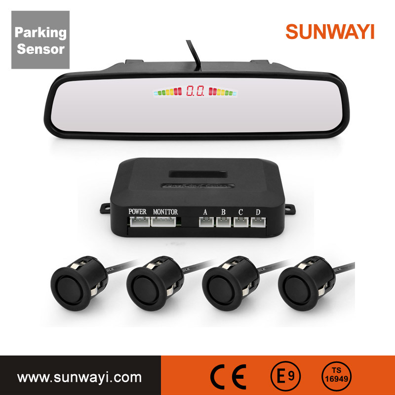 Car Car Parking Assistance System with 4 Parking Sensors Wireless Rear View Mirror LCD Display Backup Kit