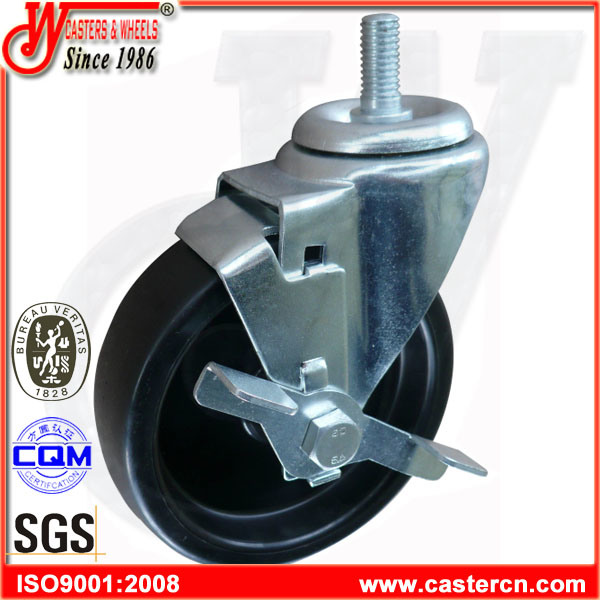 5 Inch Swivel PP Caster with Side Brake