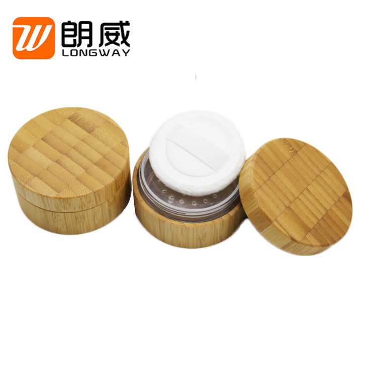 Luxury Cosmetic Packaging 10g 30g 50g Bamboo Wooden Cosmetic Cream Jars Wholesale
