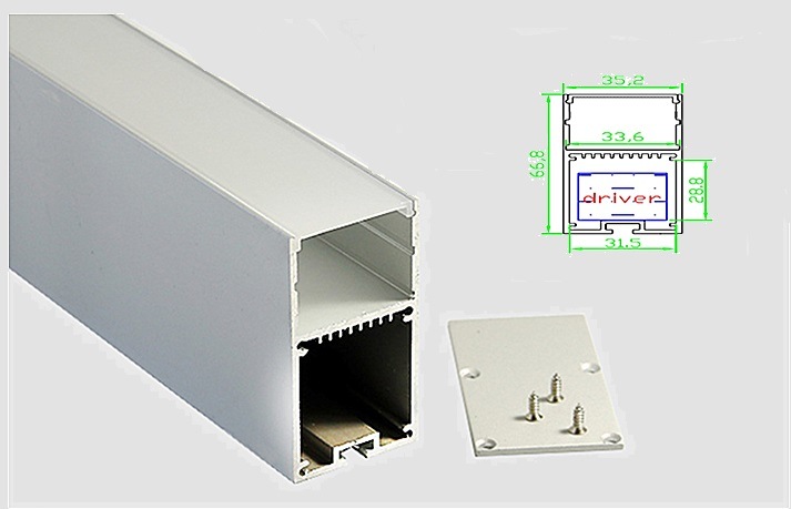 High Quality Ce&RoHS Driver-in Aluminum Profile Semi-Frosted Diffuser LED Strip Profile /Aluminium Extrusion Profile for Floor Furniture Indoor Lighting