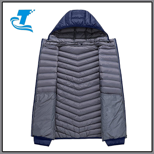 Men's Lightweight Quilted Puffer Jacket Winter Down with Hood Outerwear