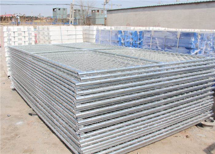 Galvanized 33.4mm Frame Tube Temporary Chain Link Fence
