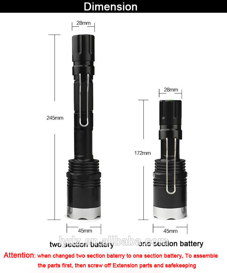 Super Bright X8CREE T6 800m 1200lm LED Flashlight/Torch