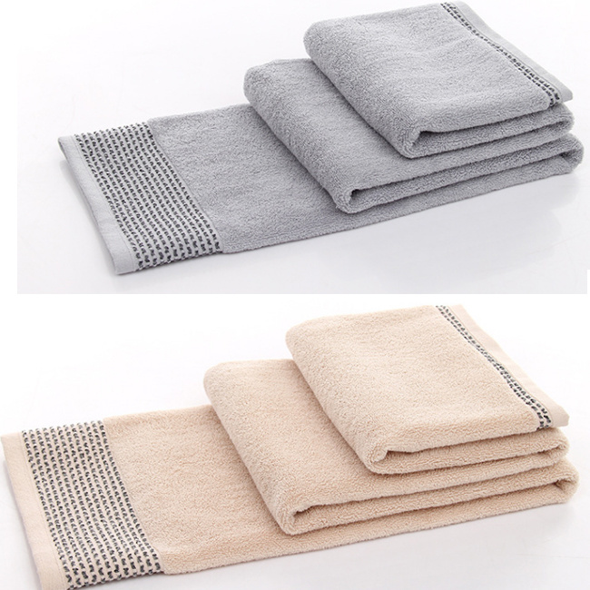 100% Combed Cotton Dobby Solid Dyed Bath Towel (02Y0005)