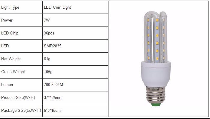 High Power E27 LED Corn Bulb Lamps LED Spotlights Corn LED Bulb