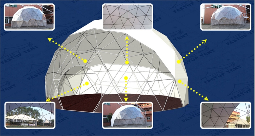 3V 6V Geodesic Dome Tent for Dwell Projection Greenhouse Playground Glamping 6m 20FT 9m 30FT 15m 50FT 18m 60FT 21m 70FT 30m 100FT